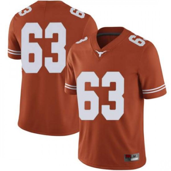 Men University of Texas #63 Troy Torres Limited NCAA Jersey Orange